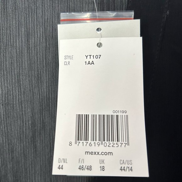 Mexx Sheer Black Blouse Size 14 - Picture 3 of 4